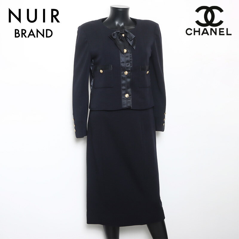 【エントリーでポイント10倍!+全商品20%OFF!11/27 1:59まで】シャネル CHANEL Size36 ジャケット ワンピース スーツ リボン セッ...