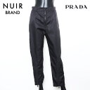 【最大15%OFFクーポン】プラダ PRADA Size:40 ナイロン 三角ロゴタグ テック サイドジップ パンツ ブラック WS10471 【中古】【4/3...