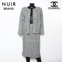 【エントリーでポイント10倍!+全商品20%OFF!11/27 1:59まで】シャネル CHANEL 80s ギンガムチェック ココボタン Size:38 セッ...