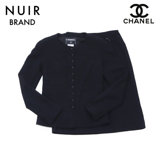 【20%OFFクーポン!5/16 01:59まで】シャネル CHANEL ウール スーツ スカート Size:38 2002年 セットアップ ブラック WS4638 【中古】 【20%OFFクーポン!5/16 01:59まで】シャネル CHANEL ウール スーツ スカート Size:38 2002年 セットアップ ブラック WS4638 【中古】