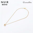 クリスチャンディオール Christian Dior CDロゴ ラインストーン ネックレス ゴールド WS11493 【中古】