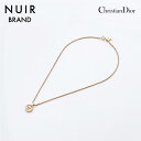 クリスチャンディオール Christian Dior ラウンド CDロゴ ネックレス ゴールド WS11496 【中古】