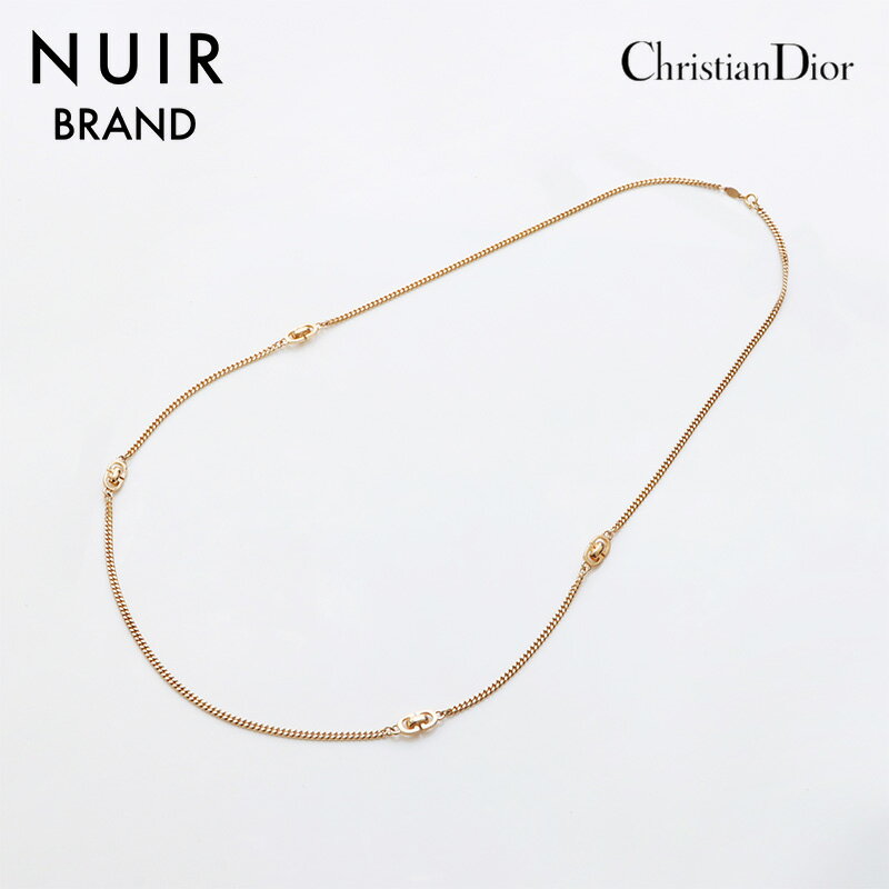 【最大15%クーポン】クリスチャンディオール Christian Dior チェーン ネックレス ゴールド WS11397 【中古】【4/20 23:59まで】