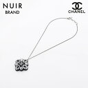シャネル CHANEL 2016 カメリア ラインストーン ココマーク 16P ネックレス シルバー ブラック WS11750 【中古】