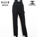 【先着20名限定10%OFFクーポン】シャネル CHANEL 1990s Size:34 ウール ココマークボタン パンツ ブラック WS11783 【中古】