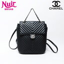 【最大15%OFFクーポン】シャネル CHANEL ココマーク Vステッチ シェブロン 22番台 2015-2016年 リュック・デイパック ブラック WS12...