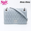 【最大15%OFFクーポン】ミュウ ミュウ Miu Miu マテラッセ シルバーチェーン ショルダーバッグ ブルー WS12332 【中古】【4/30 23:5...