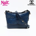 シャネル CHANEL 26番台 ガブリエル ドゥ レザー 2017-2018 ショルダーバッグ ネイビー WS12551 【中古】