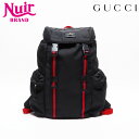 【全品20%0FF 07/14 0:00 まで】グッチ GUCCI ウェブライン テクノキャンバス ストライプ 大容量 リュック・デイパック ブラック WS12...