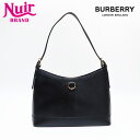 【全品20%OFF 9/15 23:59まで】バーバリー BURBERRY レザー 裏地ノバチェック ショルダーバッグ ブラック WS12755 【中古】