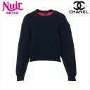 【最大15%OFFクーポン】シャネル CHANEL ココマーク カシミヤ P70525K10076 Size:38 ニット ネイビー×ピンク WS15039 【...