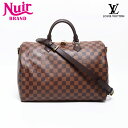 【最大15%OFFクーポン】ルイ・ヴィトン LOUIS VUITTON ダミエ スピーディ 35 2way ボストンバッグ ブラウン WS12884 【中古】【...