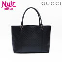 グッチ GUCCI マイクロ GG シマ レザー トートバッグ ブラック WS12998 【中古】