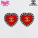 シャネル CHANEL 95P 1995 ハート イヤリング レッド WS13036 【中古】