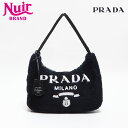 【週末限定!10%OFF~05/25 23:59】プラダ PRADA Re-Edition 2000 SPUGNA ホーボー ショルダーバッグ ネイビー WS13040 【中古】