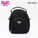 【先着20名限定10%OFFクーポン】プラダ PRADA テスート ロゴ キルティング リュック・デイパック ブラック WS13049 【中古】