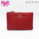 【最大15%OFFクーポン】グッチ GUCCI GGマーモント レザー クラッチバッグ レッド WS13189 【中古】【4/30 23:59まで】