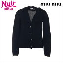 【最大15%OFFクーポン】ミュウ ミュウ Miu Miu 16年 カシミヤ MMC979 カーディガン ネイビー WS15104 【中古】【4/30 23:5...