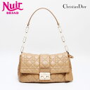 【24時間限定!20%OFF 7/3 23:59まで】クリスチャンディオール Christian Dior カナージュ ニューロック セミショルダー M98020SSQ ショルダーバッグ ベージュ WS13219 【中古】