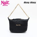 【最大15%OFFクーポン】ミュウ ミュウ Miu Miu マテラッセ ポーチ ミニ ショルダーバッグ ブラック WS13297 【中古】【4/30 23:59...