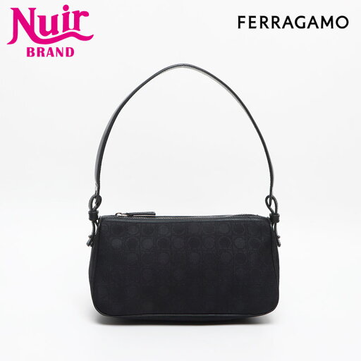 【全品20%0FF 07/14 0:00 まで】サルヴァトーレフェラガモ Salvatore Ferragamo キャンバス ガンチーニ ショルダーバッグ ブラック WS13395 【中古】 【全品20%0FF 07/14 0:00 まで】サルヴァトーレフェラガモ Salvatore Ferragamo キャンバス ガンチーニ ショルダーバッグ ブラック WS13395 【中古】