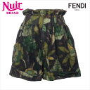 フェンディ FENDI Size:36 2019 ショートパンツ グリーン×ブラック WS15156 【中古】