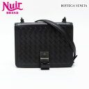 【20%OFF!!先着20名!!】ボッテガヴェネタ BOTTEGAVENETA イントレチャート ショルダーバッグ ブラック WS13615 【中古】