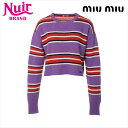 ミュウ ミュウ Miu Miu Size:38 MML23 ウ 19年 ウール ニット パープル WS15202 【中古】
