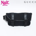 グッチ GUCCI GGキャンバス ウエストバッグ ブラック WS13724 【中古】
