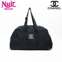 【24時間限定!20%OFF 7/3 23:59まで】シャネル CHANEL 7番台 スポーツライン ボストンバッグ ボストンバッグ ブラック WS14313 【中古】