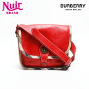 【全品20%OFF 9/15 23:59まで】バーバリー BURBERRY ノバチェック ショルダーバッグ レッド WS14829 【中古】