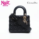 【24時間限定!20%OFF 7/3 23:59まで】クリスチャンディオール Christian Dior レディ 2way ラムスキン スモール ショルダーバッグ ブラック WS14898 【中古】