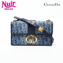 【24時間限定!20%OFF 7/3 23:59まで】クリスチャンディオール Christian Dior トロッター デニム オブリーク モンテージュ イーストウェスト ショルダーバッグ ネイビー WS14993 【中古】
