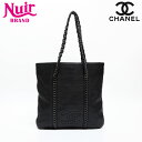 シャネル CHANEL ラグジュアリー チェーン 10番台 2005-2006 トートバッグ ブラック WS20302 【中古】