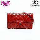 シャネル CHANEL 18番台 2013-2014 マトラッセ チェーン ショルダーバッグ レッド WS20365 【中古】
