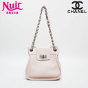 シャネル CHANEL 8番台 2003-2004 レザー チェーン 2.55 ショルダーバッグ ピンク WS20350 【中古】