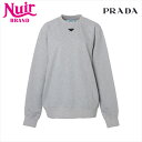 【全品20%OFF 8/1 0:00 まで】プラダ PRADA Size:M トライアングル ロゴ タグ 2024AW-2025AW スウェット グレー WS1...