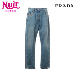 【10名様限定 20%OFF 24時間限定 7/24( 木) 0:00まで】プラダ PRADA Size:26 デニム トライアングルロゴ 22年 パンツ ブルー WS15416 【中古】