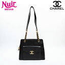 シャネル CHANEL 4番台 1996-1997 ターンロック ココマーク キャビア ショルダーバッグ ブラック WS20473 【中古】