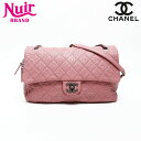 シャネル CHANEL 21番台 マトラッセ チェーン ショルダーバッグ ピンク WS20484 【中古】