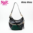 【全品20%OFF 8/1 0:00 まで】ミュウ ミュウ Miu Miu マテラッセ レザー ショルダーバッグ ブラック WS20754 【中古】