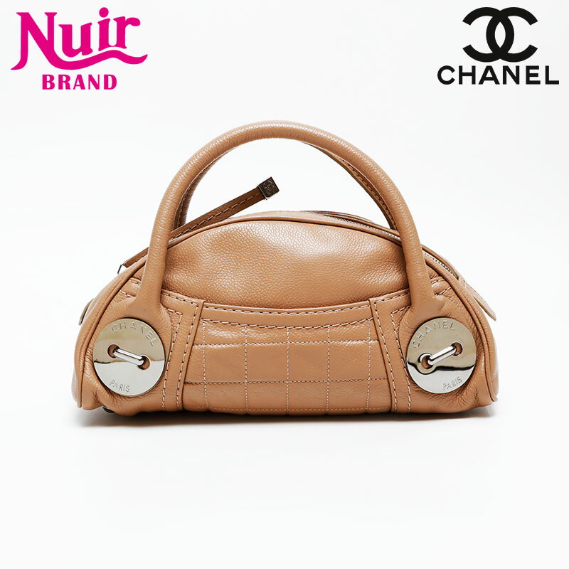 【全品20%OFF 9/15 23:59まで】シャネル CHANEL 9番台 2004-2005 キャビア ミニ ハンドバッグ ベージュ WS20811 【中古】