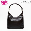 【全品20%OFF 08/18 0:00まで】グッチ GUCCI レザー ショルダーバッグ ブラウン WS20923 【中古】