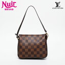 【全品20%OFF 08/18 0:00まで】ルイ・ヴィトン LOUIS VUITTON 2000年製 ダミエ トゥルース メイクアップ ハンドバッグ ブラウン WS21376 【中古】