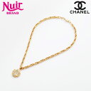 【20名様限定 全品20%OFF 9/21 23:59まで】シャネル CHANEL カメリア ラインストーン ネックレス ゴールド WS21554 【中古】