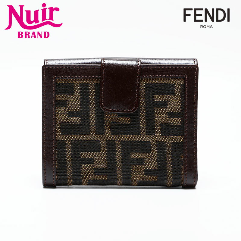 未使用品　箱付き　FENDI フェンディ　折り財布　ズッカ柄　FFロゴ　ブラウン FENDI フェンディ 二つ折り財布 Bi-Fold Wallet 7M0169 ALWK