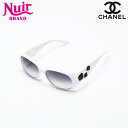 【48時間限定!全商品20%OFF】シャネル CHANEL ココマーク カメリア サングラス ホワイト WS22191 【中古】【9/8 0:00 まで】