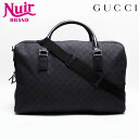 グッチ GUCCI GGキャンバス 2way ボストンバッグ ブラック WS22215 【中古】