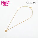 【20名様限定 全品20%OFF 9/21 23:59まで】クリスチャンディオール Christian Dior CDロゴ ネックレス ゴールド WS22241 【中古】