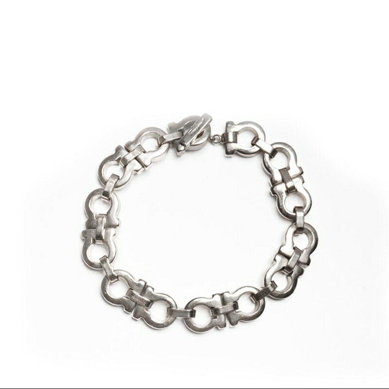 サルヴァトーレフェラガモ Salvatore Ferragamo ガンチーニ スカーフリング ブレスレット シルバー WS2..